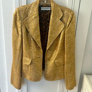 Dolce and Gabbana blazer, gold, size 38